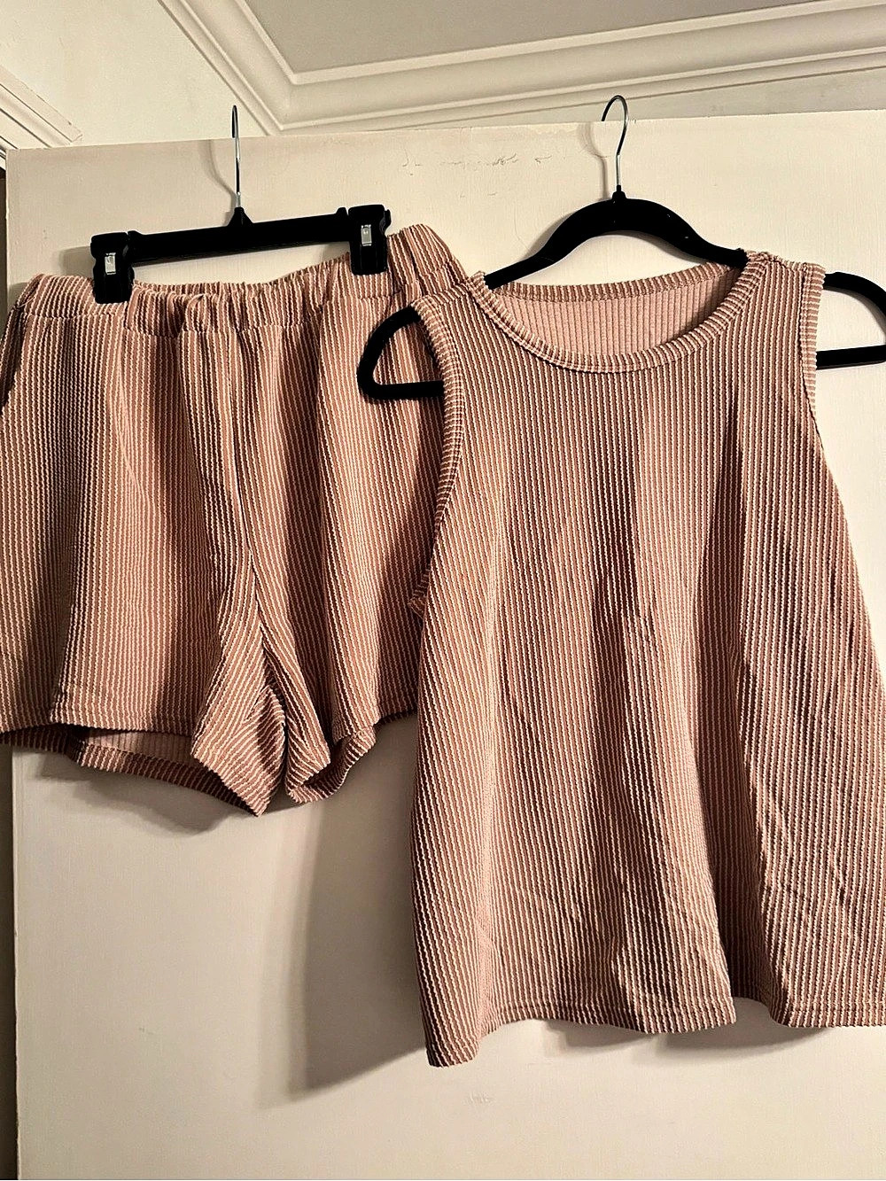 Pink Ribbed Tank Top Size Large